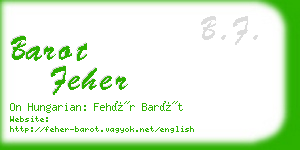 barot feher business card
